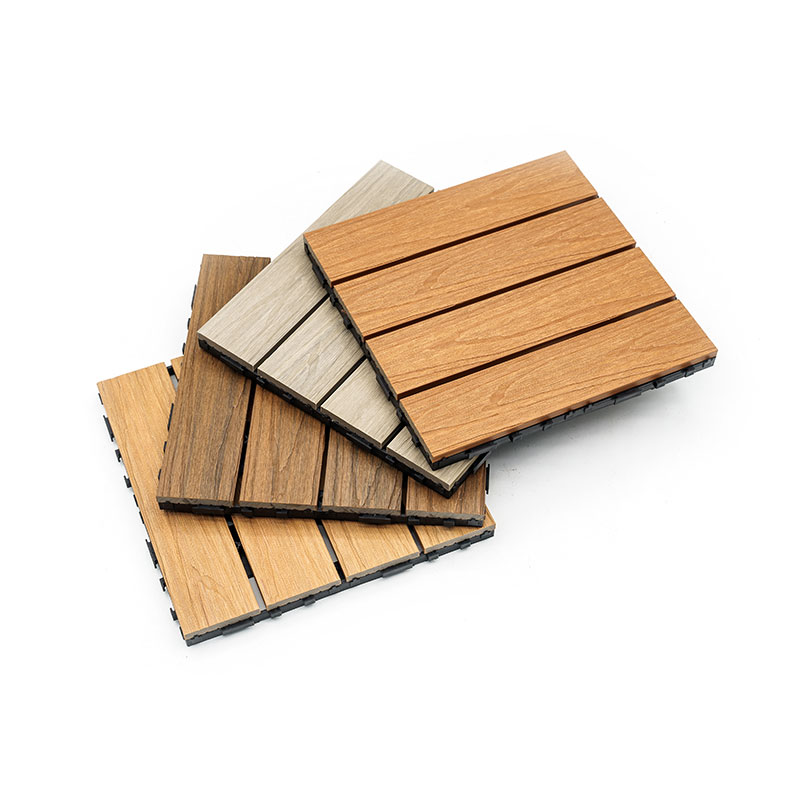 Factory Wholesale OEM ODM High Strength & Low Expansion WPC Tiles Interlocking Outdoor Decking Tiles Interlocking Tiles for Garden Balcony