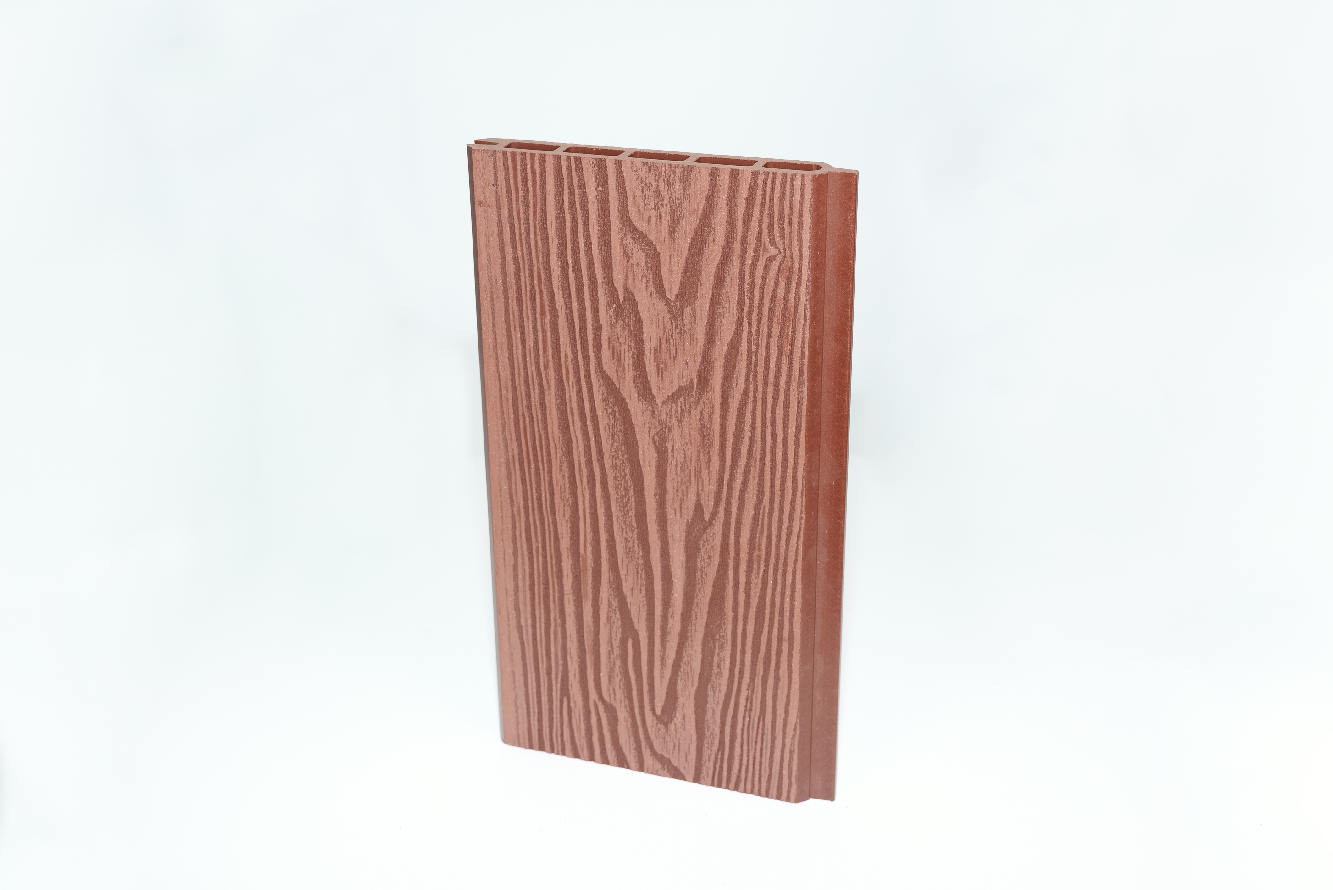 WPC Capped Co-Extrusion Fluted Castellated Composite Hollow Fence Board Outdoors for Pool Garden Park