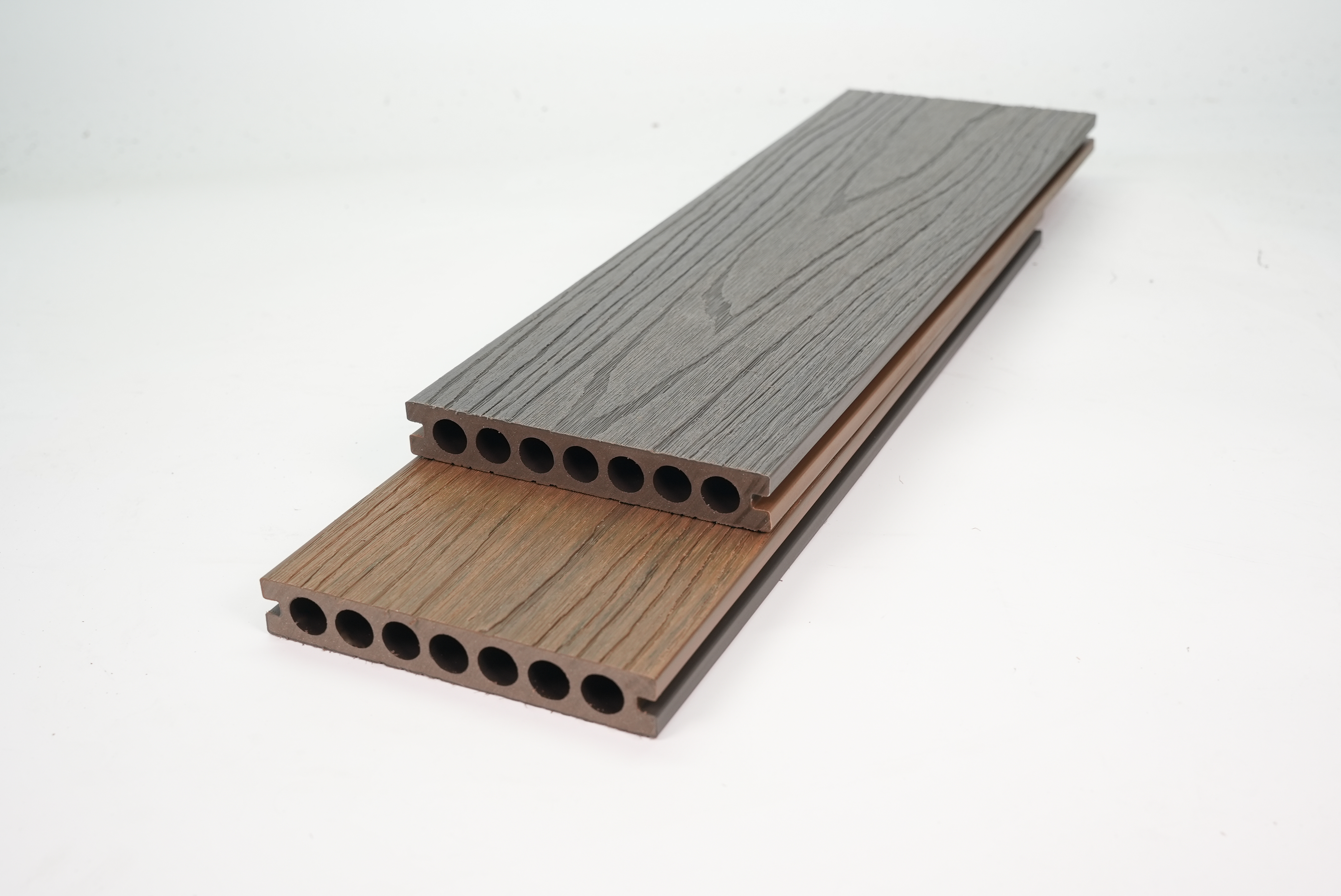 ET9324G Dual Colour Wood Plastic Composite Decking for swimming pool garden